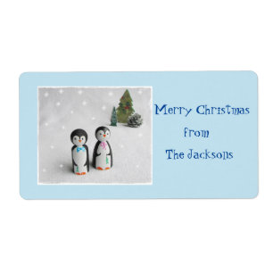 Penguin Happy Christmas Gift Tag