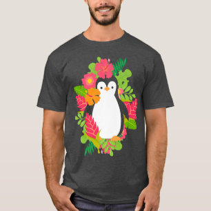Penguin Hawaii Vacation Aloha Hibiscus Ocean Summe T-Shirt