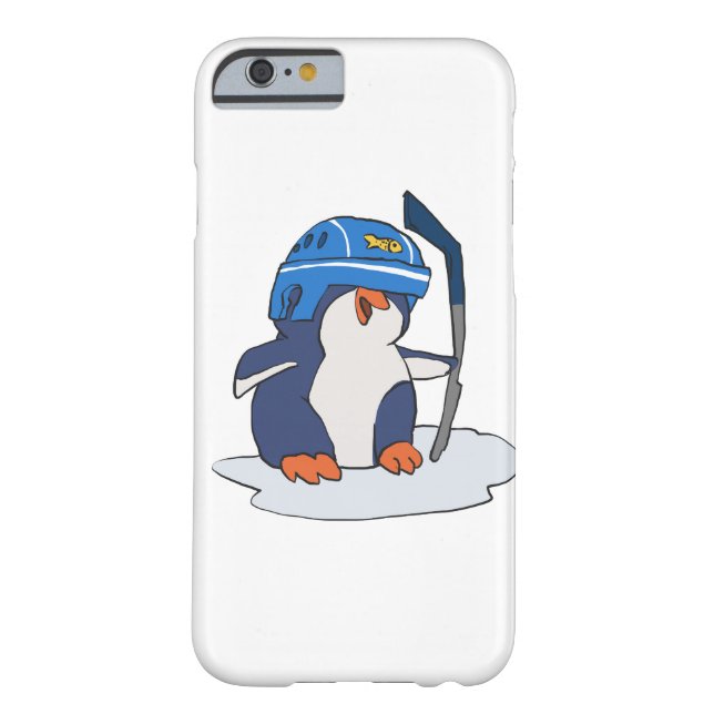 Penguin hockey player | choose background colour Case-Mate iPhone case (Back)
