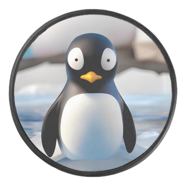 Penguin Hockey Puck (Front)