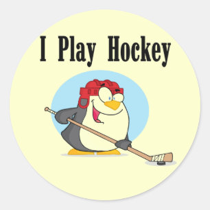 Penguin Hockey Tshirts and Gifts Classic Round Sticker