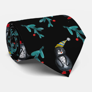 Penguin Holidays Mood  Neck Tie