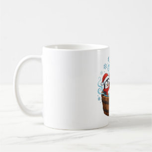 Penguin Hot Tub Party Santa Christmas Design Coffee Mug