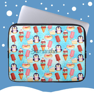 Penguin Ice Cream Sweets Laptop Sleeve