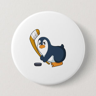 Penguin Ice hockey Ice hockey stick 3 Inch Round Button
