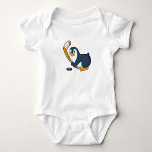 Penguin Ice hockey Ice hockey stick Baby Bodysuit