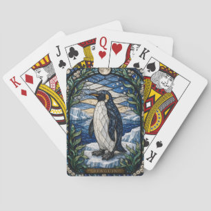 Penguin Ice Shelf Illumina Stained Glass Playing Cards