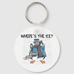 Penguin Ice Skating Keychain