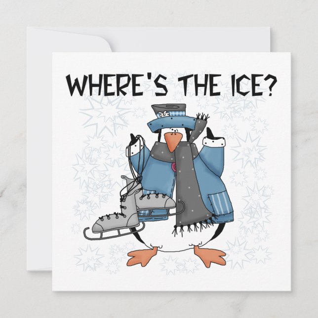 Penguin Ice Skating Tshirts and Gifts (Front)