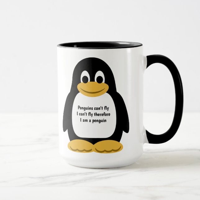 Penguin illustration mug (Right)