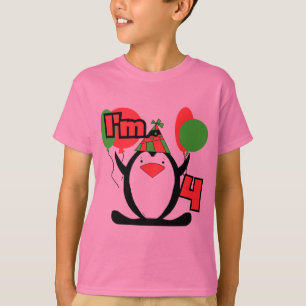 Penguin I'm 4 Anniversaire T-shirts et cadeaux