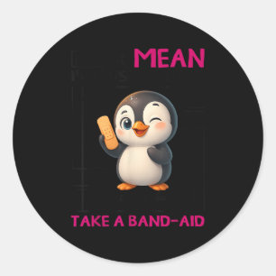 Penguin I'm Not Mean I'm Just Honest The Truth Hur Classic Round Sticker