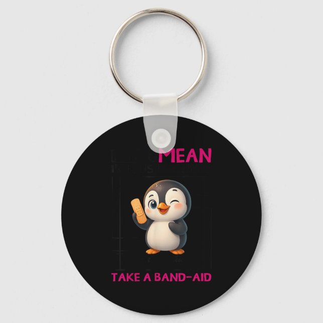 Penguin I'm Not Mean I'm Just Honest The Truth Hur Keychain (Front)