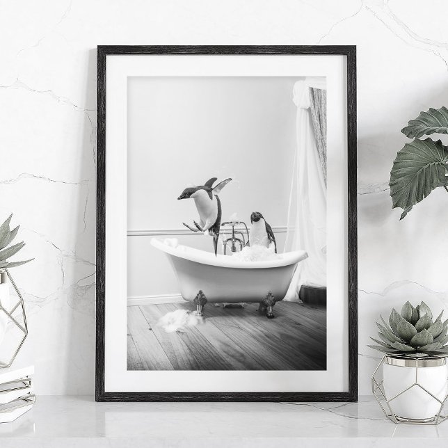Penguin in a bathtub Poster (Creator Uploaded)