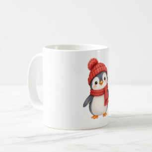 Penguin in a Knitted Hat Coffee Mug