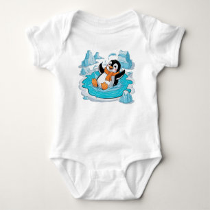 Penguin in Ice Baby Bodysuit