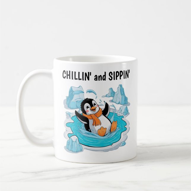 Penguin in Ice Coffee Mug (Left)