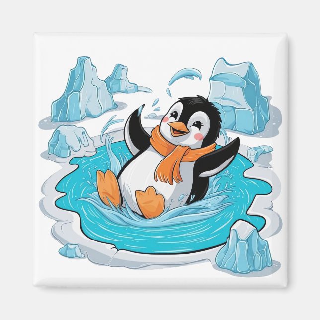 Penguin in Ice Magnet (Front)
