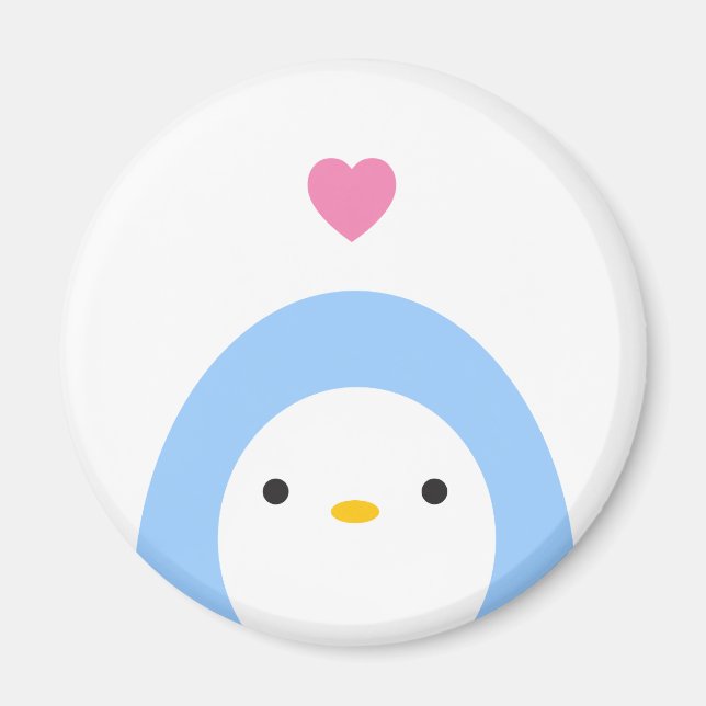Penguin in Love Fridge Magnet (Front)