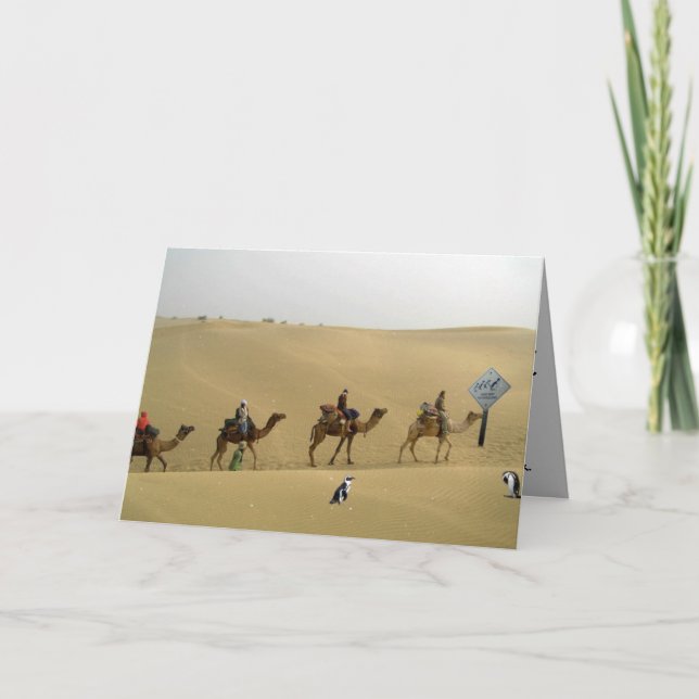 Penguin in the Desert Card (Front)