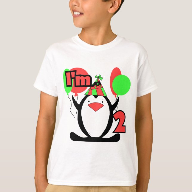 Penguin Je suis deux t-shirts et cadeaux (Devant)
