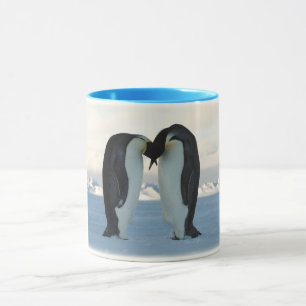 Penguin kissing mug