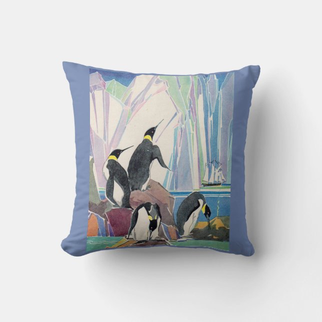 penguin land throw pillow (Front)
