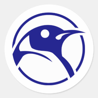 Penguin linux image classic round sticker