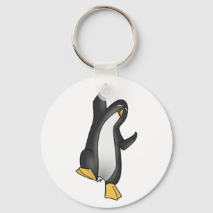 penguin linux tux image keychain