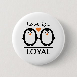 Penguin Love 2 Inch Round Button