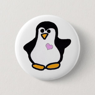 Penguin Love 2 Inch Round Button