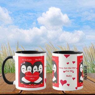 Penguin Love Affair Mug - Personalized