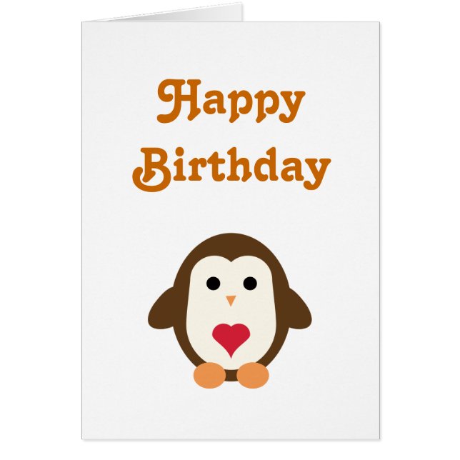 Penguin Love Birthday Wishes (Front)