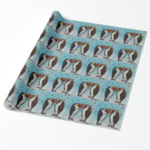 Penguin Love Christmas Wrapping Paper