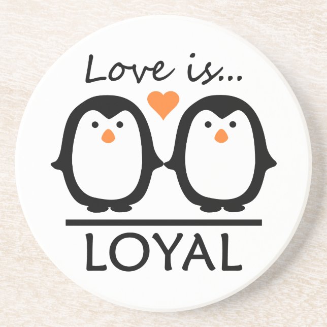 Penguin Love coaster (Front)