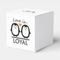 Penguin Love custom favour boxes