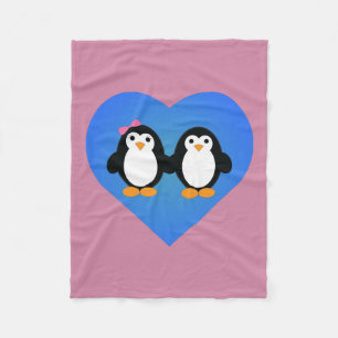 Penguin Love Fleece Blanket