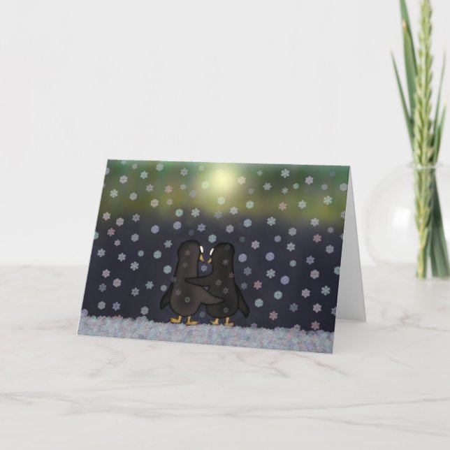 Penguin Love Greeting Card (Front)