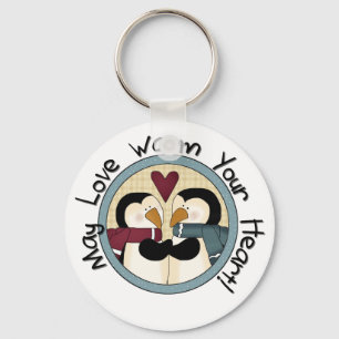 Penguin Love Holiday Tshirts and Gifts Keychain