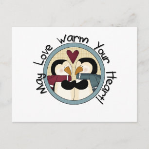 Penguin Love Holiday Tshirts and Gifts Postcard