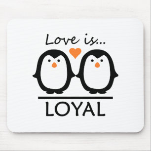 Penguin Love Mouse Pad