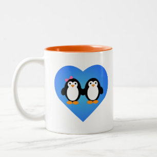 Penguin Love Two-Tone Coffee Mug