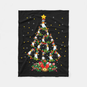 Penguin Lover Xmas Gift Matching Penguin Christmas Fleece Blanket