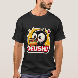 PENGUIN LOVES HOT DOG 9 T-Shirt