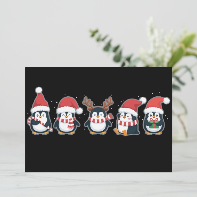 Penguin Merry Christmas North Pole Holiday Animal  (Standing Front)