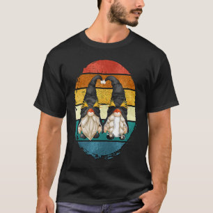 Penguin Mom And Dad Gnome Graphic Vintage Sunset T-Shirt
