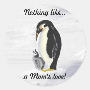 Penguin Mom & Baby Stickers