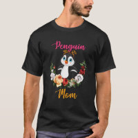 Penguin Mom Floral Penguin Bow Tie Lover Mother's 