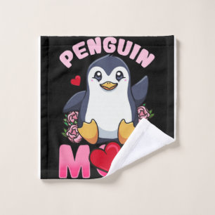 Penguin Mom   Gift For Owner Penguin Mom Wash Cloth