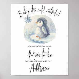 Penguin - Mom to be addressee Poster